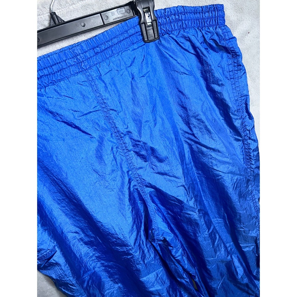 Vintage 90s Speedo Shinny Track Pants Lined Joggers Blue Baggy Mens Large lined